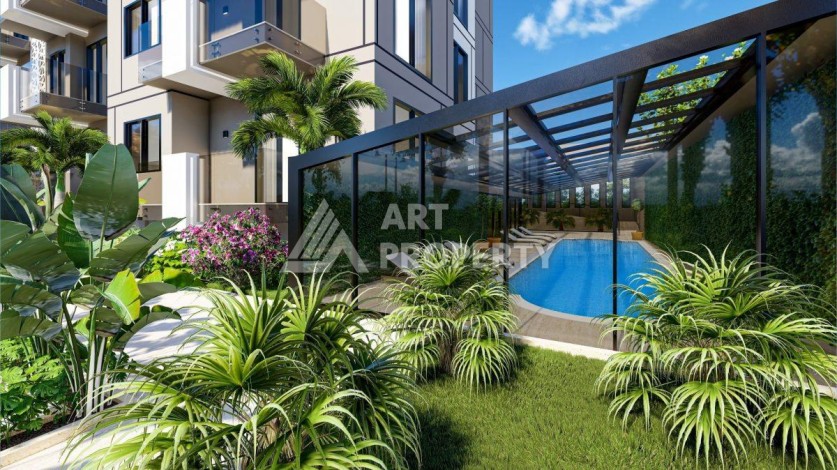 Великолепная квартира 1+1 в комплексе премиум класса в самом центре Оба - Ракурс 13