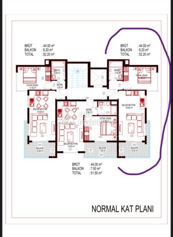 Апартаменты 1+1 на завершающей стадии строительства в новом комплексе в развитом и тихом районе Кестель - Ракурс 19