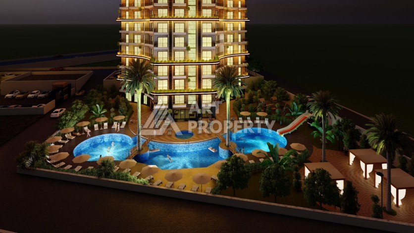 Изящные апартаменты 1+1 в комплексе с инфраструктурой в развитом районе Махмутлар - Ракурс 2