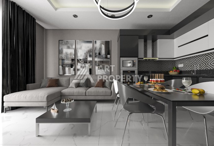 Изящные апартаменты 1+1 в комплексе с инфраструктурой в развитом районе Махмутлар - Ракурс 7