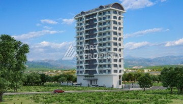 Новые апартаменты 1+1 в стильном комплексе развитого района Махмутлар - Ракурс 11