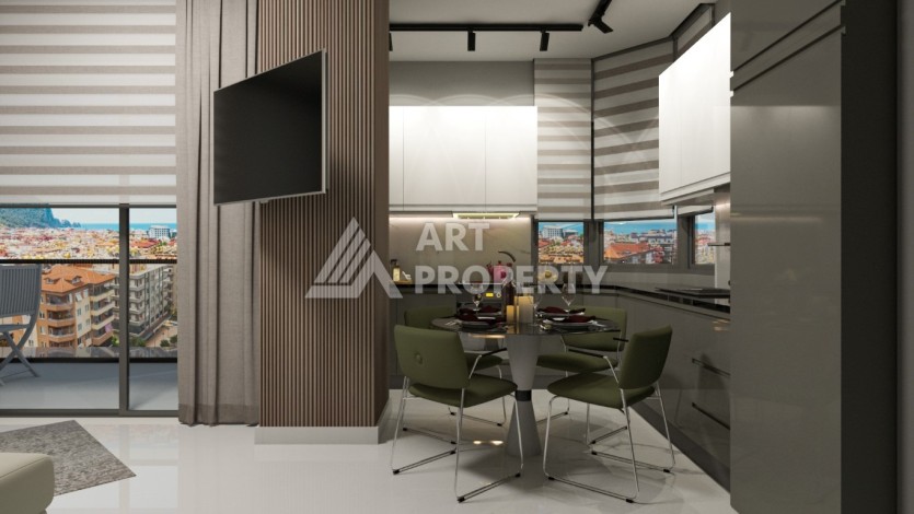 Элитные апартаменты 1+1 в новом комплексе в самом центре Алании - Ракурс 7