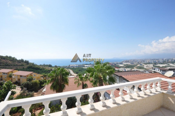 Двухэтажная вилла 3+1 с видом на море в Каргыджак,140 м2 - Ракурс 33