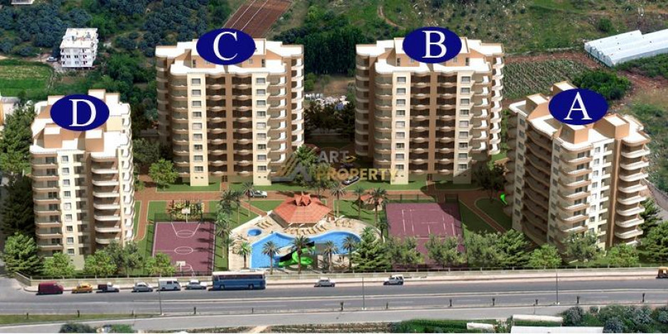 Прекрасная квартира 4+1 с видом на море и крепость в районе Тосмур, 270 м2. - Ракурс 2