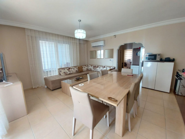 Трехкомнатная меблированная квартира в 100 метрах от Средиземного моря в Махмутлар, 120 м2 - Ракурс 11