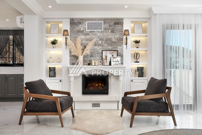 Вилла с видом на море и отдельными апартаментами в элитном районе Каргыджак - Ракурс 2