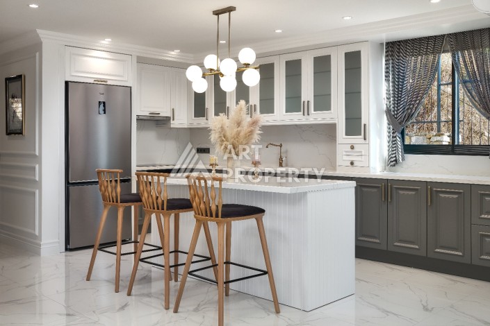 Вилла с видом на море и отдельными апартаментами в элитном районе Каргыджак - Ракурс 12