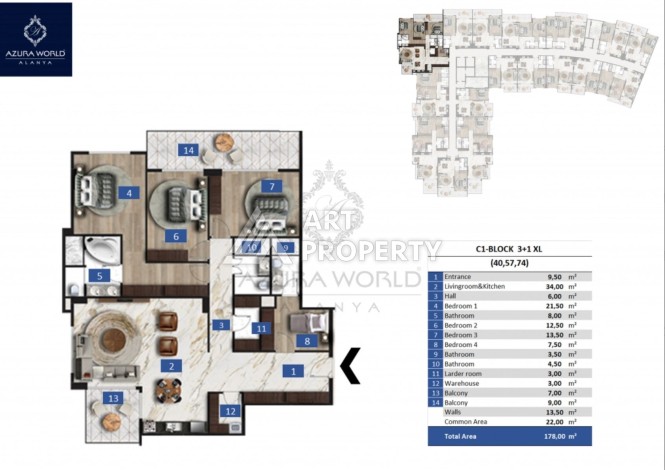 Шикарная квартира 3+1 на стадии строительства от надежного застройщика - Ракурс 3