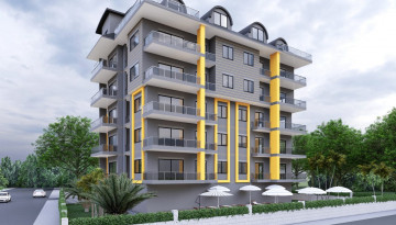 Новый проект квартир с видом на море в зеленом районе Авсаллар, от 100м² до 175м² - Ракурс 1