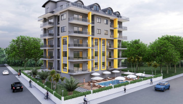 Новый проект квартир с видом на море в зеленом районе Авсаллар, от 100м² до 175м² - Ракурс 3