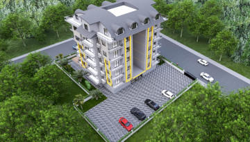 Новый проект квартир с видом на море в зеленом районе Авсаллар, от 100м² до 175м² - Ракурс 6
