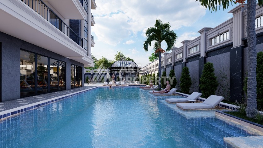 Шикарная квартира в новом комплексе Оба Алания ,открытый район для ВНЖ - Ракурс 3