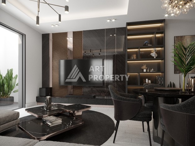 Квартиры планировки 1+1, 2+1, 3+1 на этапе строительства в открытом районе для ВНЖ Оба Алания - Ракурс 4