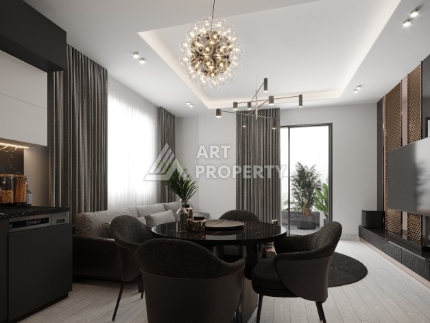 Квартиры планировки 1+1, 2+1, 3+1 на этапе строительства в открытом районе для ВНЖ Оба Алания - Ракурс 5