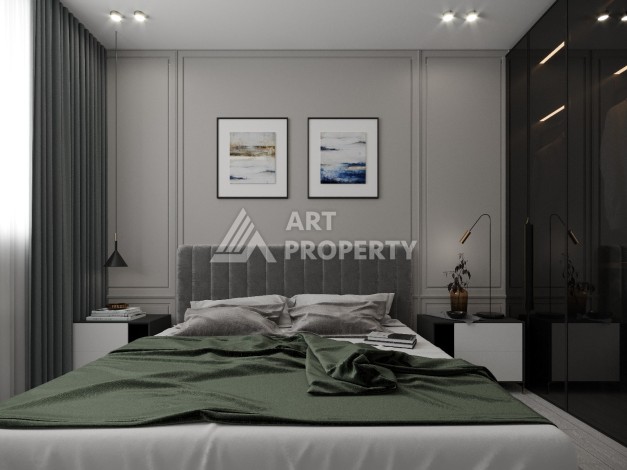 Квартиры планировки 1+1, 2+1, 3+1 на этапе строительства в открытом районе для ВНЖ Оба Алания - Ракурс 7