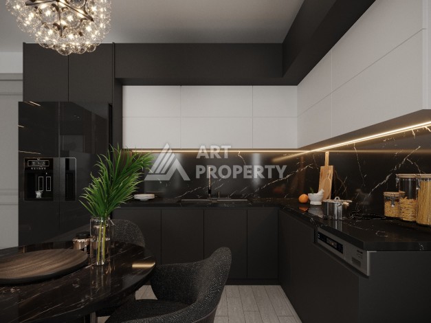 Квартиры планировки 1+1, 2+1, 3+1 на этапе строительства в открытом районе для ВНЖ Оба Алания - Ракурс 8