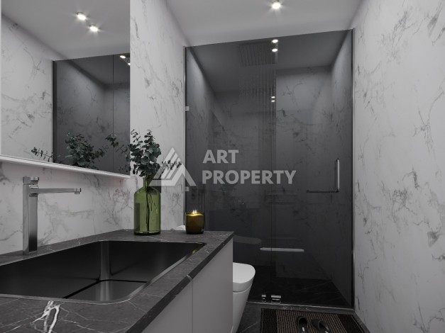 Квартиры планировки 1+1, 2+1, 3+1 на этапе строительства в открытом районе для ВНЖ Оба Алания - Ракурс 9