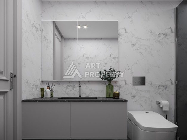 Квартиры планировки 1+1, 2+1, 3+1 на этапе строительства в открытом районе для ВНЖ Оба Алания - Ракурс 10