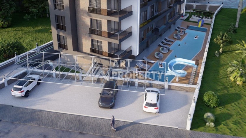 Видовые апартаменты 1+1 ,2+1 на начальном этапе строительства в открытом для ВНЖ районе Алании Паяллар - Ракурс 3