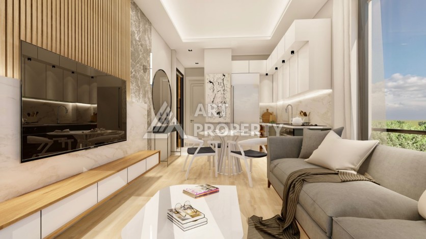 Видовые апартаменты 1+1 ,2+1 на начальном этапе строительства в открытом для ВНЖ районе Алании Паяллар - Ракурс 5