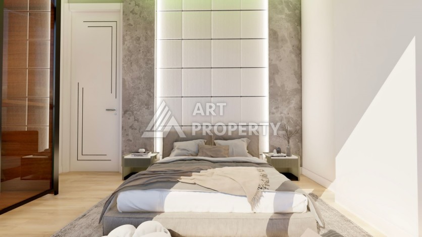 Видовые апартаменты 1+1 ,2+1 на начальном этапе строительства в открытом для ВНЖ районе Алании Паяллар - Ракурс 8