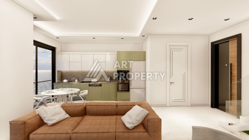 Видовые апартаменты 1+1 ,2+1 на начальном этапе строительства в открытом для ВНЖ районе Алании Паяллар - Ракурс 9