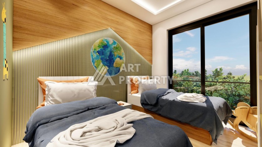 Видовые апартаменты 1+1 ,2+1 на начальном этапе строительства в открытом для ВНЖ районе Алании Паяллар - Ракурс 10