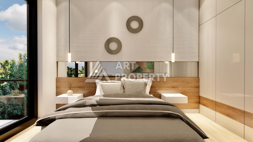 Видовые апартаменты 1+1 ,2+1 на начальном этапе строительства в открытом для ВНЖ районе Алании Паяллар - Ракурс 12