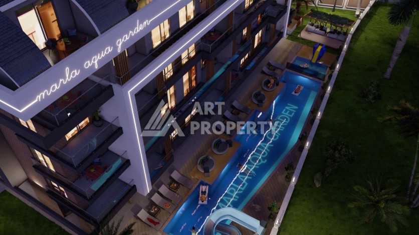 Видовые апартаменты 1+1 ,2+1 на начальном этапе строительства в открытом для ВНЖ районе Алании Паяллар - Ракурс 34