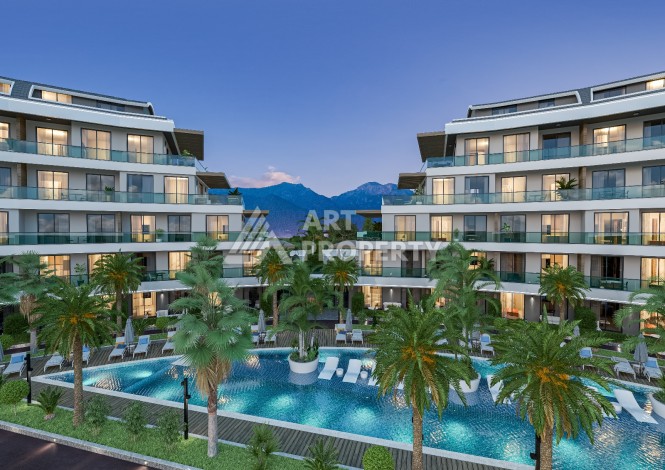 Новый привлекательный проект в центре Алании с инфраструктурой 5 звездочного отеля Алании - Ракурс 2