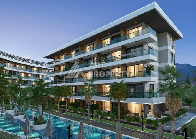 Новый привлекательный проект в центре Алании с инфраструктурой 5 звездочного отеля Алании - Ракурс 12