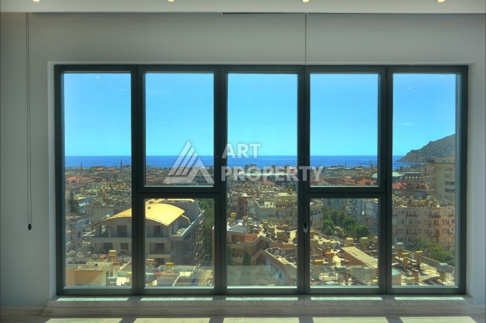 Видовые апартаменты 4+1 для получения гражданства с центре Алании - Ракурс 36