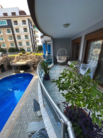 Квартира 3+1 на первой линии моря в Кестеле Аланья в уютном комплексе - Ракурс 27