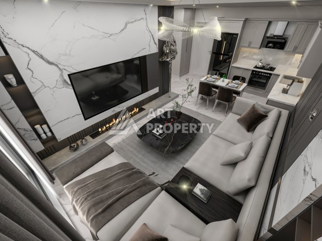 Новый проект в экологически чистом районе Авсаллар на начальной стадии строительства - Ракурс 9