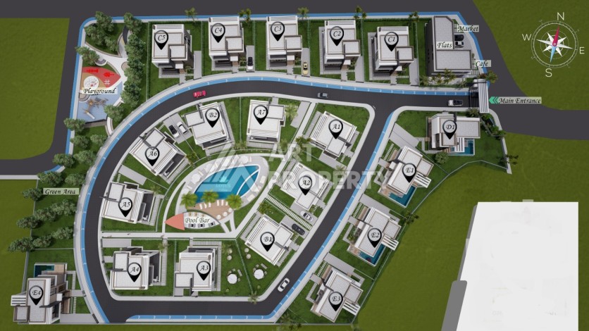 Проект вилл с различными планировками в шаговой доступности к морю! - Ракурс 3