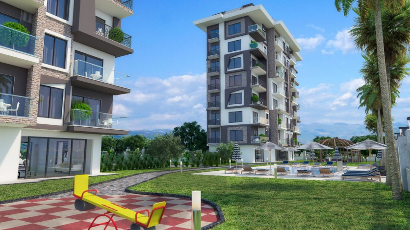 Новый инвестиционный проект в фантастическом месте Демирташ, Алания, рядом со Средиземным морем - Ракурс 8