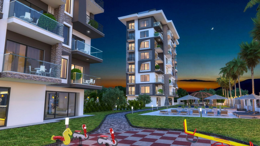 Новый инвестиционный проект в фантастическом месте Демирташ, Алания, рядом со Средиземным морем - Ракурс 12