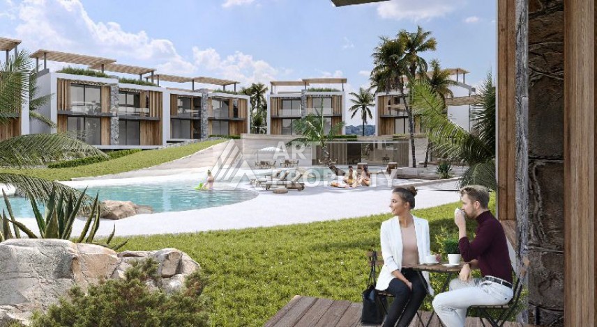 Уникальный комплекс вилл и апартаментов всего 200 метров до моря в районе Гирне - Ракурс 10