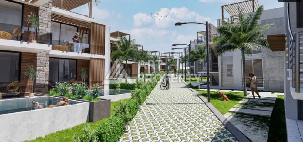 Уникальный комплекс вилл и апартаментов всего 200 метров до моря в районе Гирне - Ракурс 12