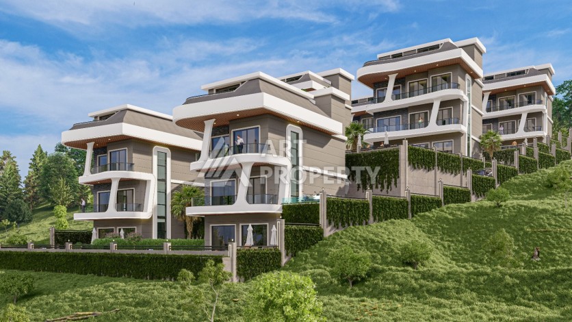 Шикарный проект комплекса вилл 4+1 в элитном районе Каргыджак - Ракурс 4