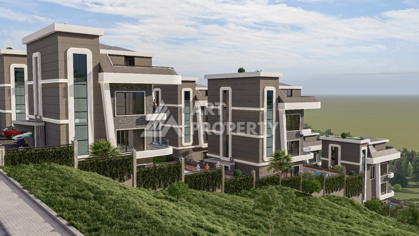 Шикарный проект комплекса вилл 4+1 в элитном районе Каргыджак - Ракурс 9