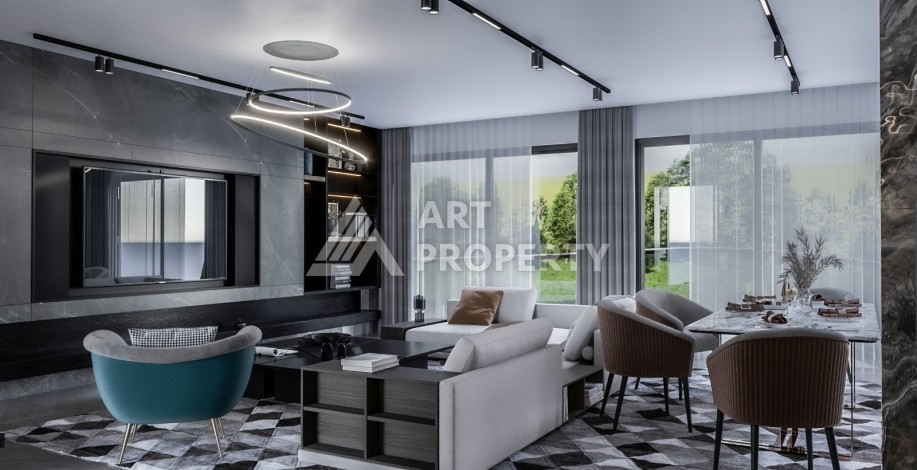 Шикарный проект комплекса вилл 4+1 в элитном районе Каргыджак - Ракурс 12