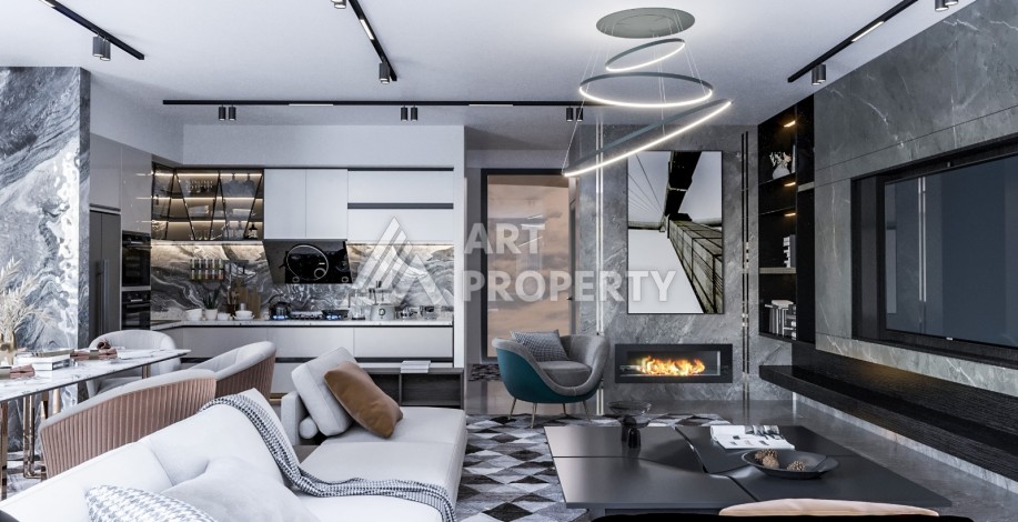 Шикарный проект комплекса вилл 4+1 в элитном районе Каргыджак - Ракурс 26