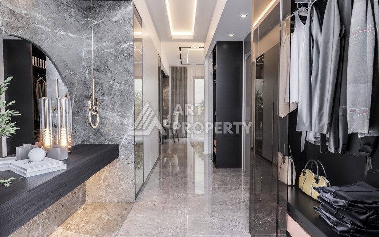 Шикарный проект комплекса вилл 4+1 в элитном районе Каргыджак - Ракурс 34