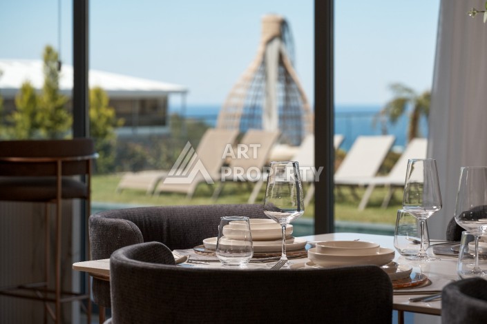 Уникальный комплекс вилл с потрясающим видом на море в районе Каргыджак - Ракурс 16