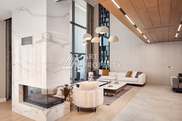 Уникальный комплекс вилл с потрясающим видом на море в районе Каргыджак - Ракурс 30