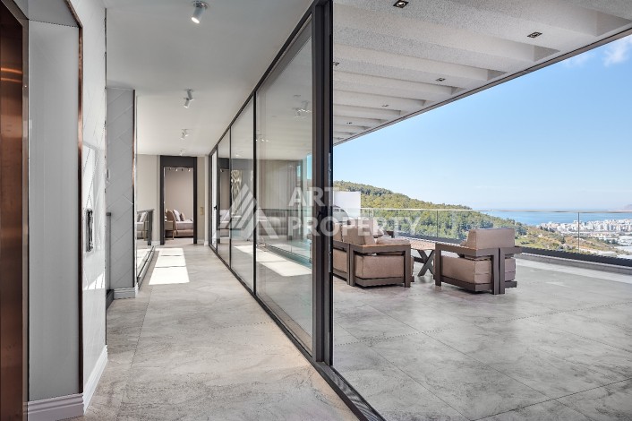 Уникальный комплекс вилл с потрясающим видом на море в районе Каргыджак - Ракурс 46