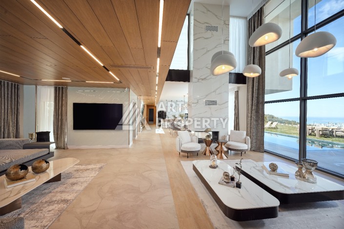 Уникальный комплекс вилл с потрясающим видом на море в районе Каргыджак - Ракурс 48