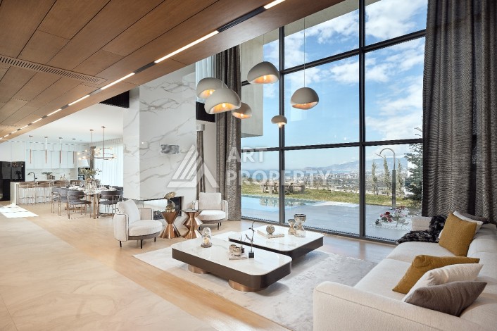 Уникальный комплекс вилл с потрясающим видом на море в районе Каргыджак - Ракурс 52