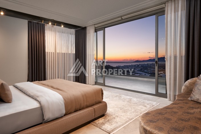 Уникальный комплекс вилл с потрясающим видом на море в районе Каргыджак - Ракурс 59